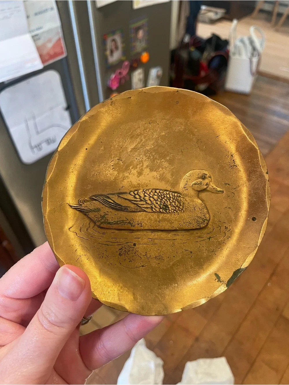 Vintage Wendell August Forge Duck Dish - Brass